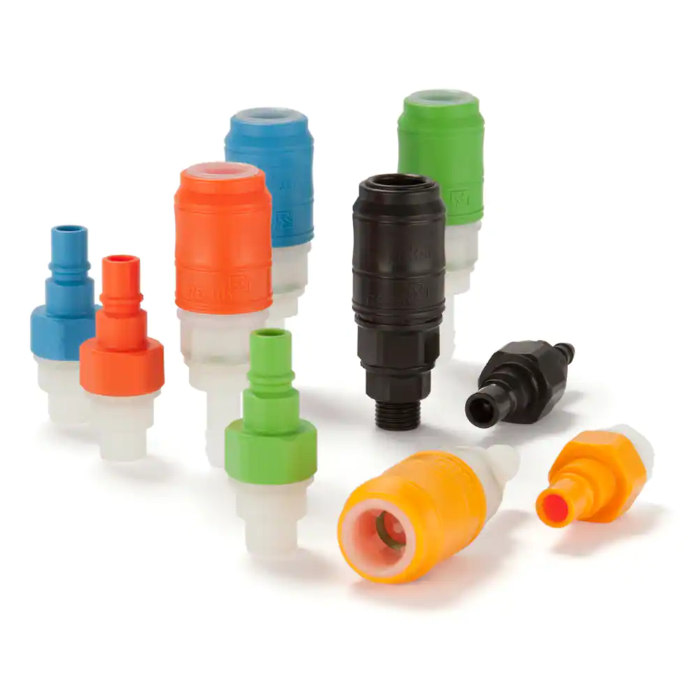 48系列快換接頭，使用熱塑材料，符合派克結構設計